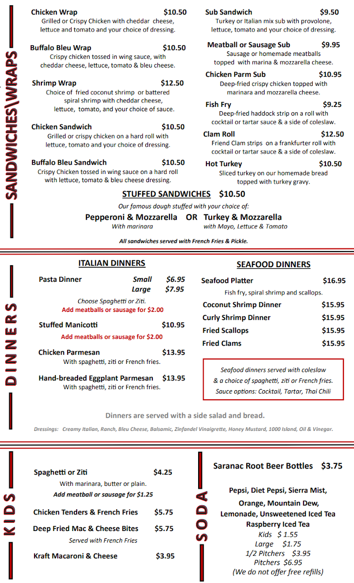 Menu Kay's Burden Lake Restaurant-2