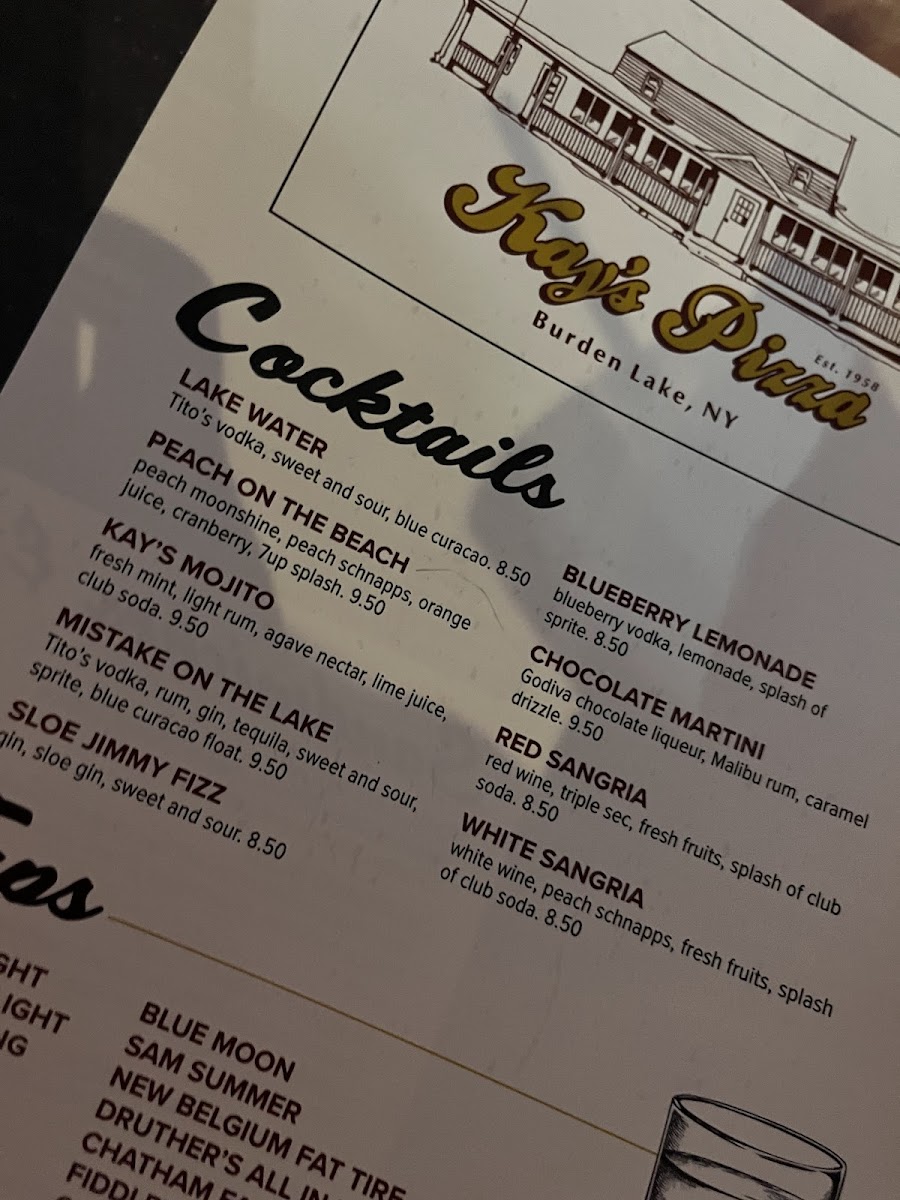 Menu Kay's Burden Lake Restaurant-6